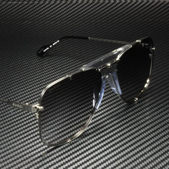 Gucci Black Silver 63mm Sunglasses - Picture 2 of 3
